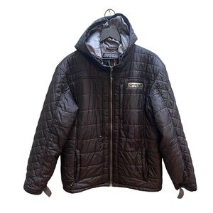 Spyder Men's Black Hooded Puffer Jacket size XL